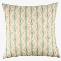 Funda de cojín de algodón beige Tribal 45x45cm