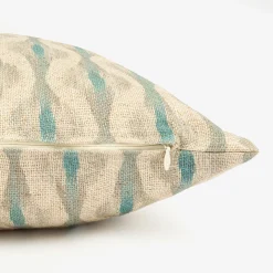 Funda de cojín de algodón beige Tribal 45x45cm