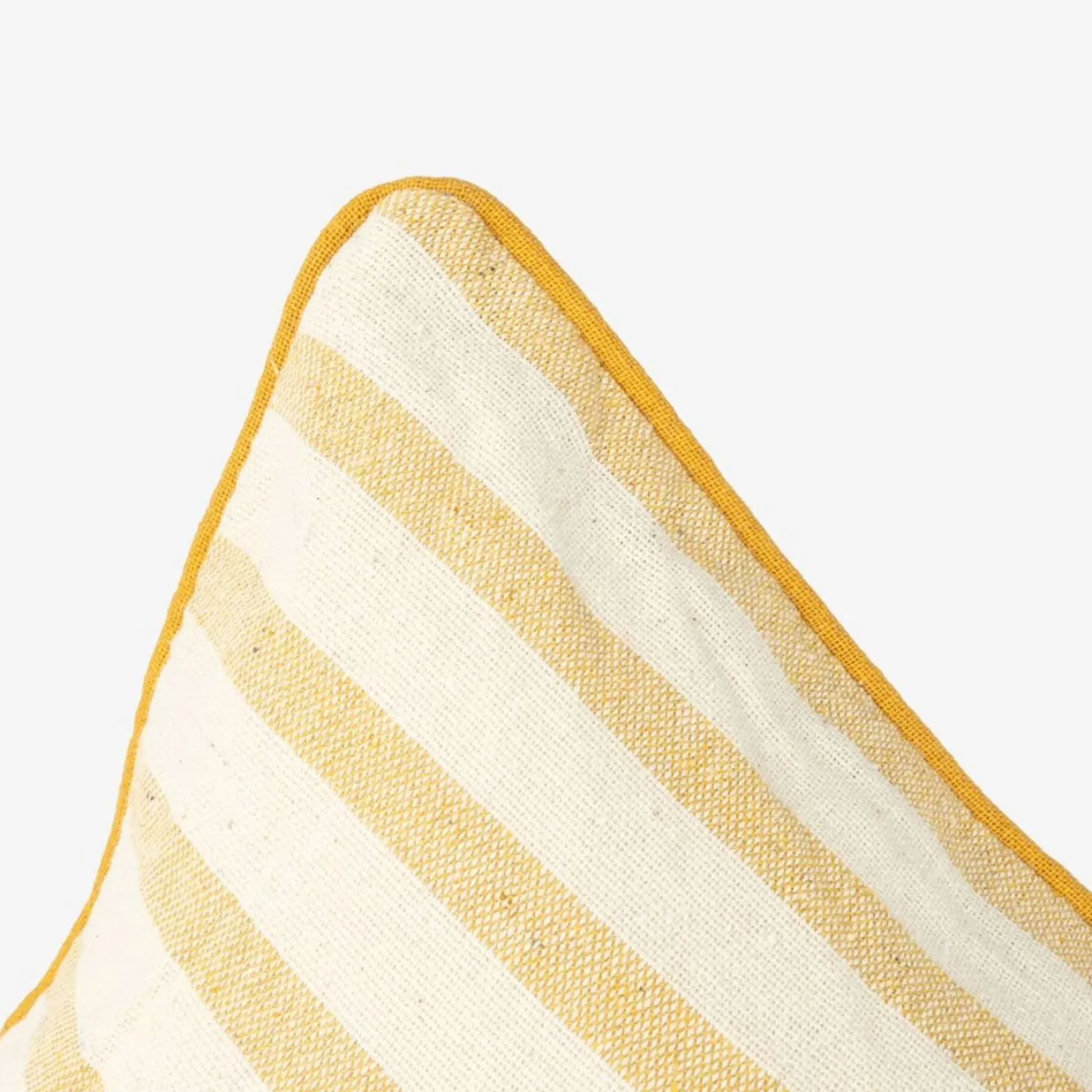 Funda de cojín de algodón con rayas amarillas Niza 45x45cm