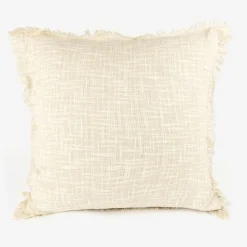 Funda de cojín de algodón con flecos Cuzco 60x60cm