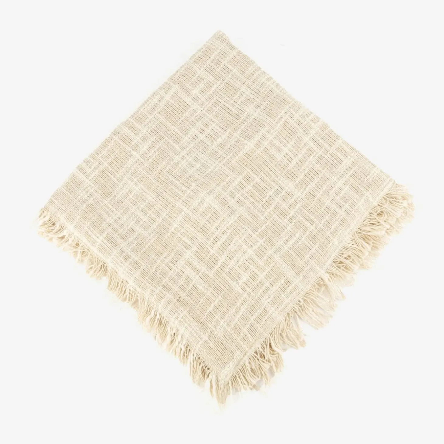 Funda de cojín de algodón con flecos Cuzco 60x60cm