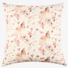 Funda de cojín de algodón cuadrada rosa Florisa 45x45cm