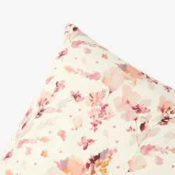 Funda de cojín de algodón cuadrada rosa Florisa 45x45cm
