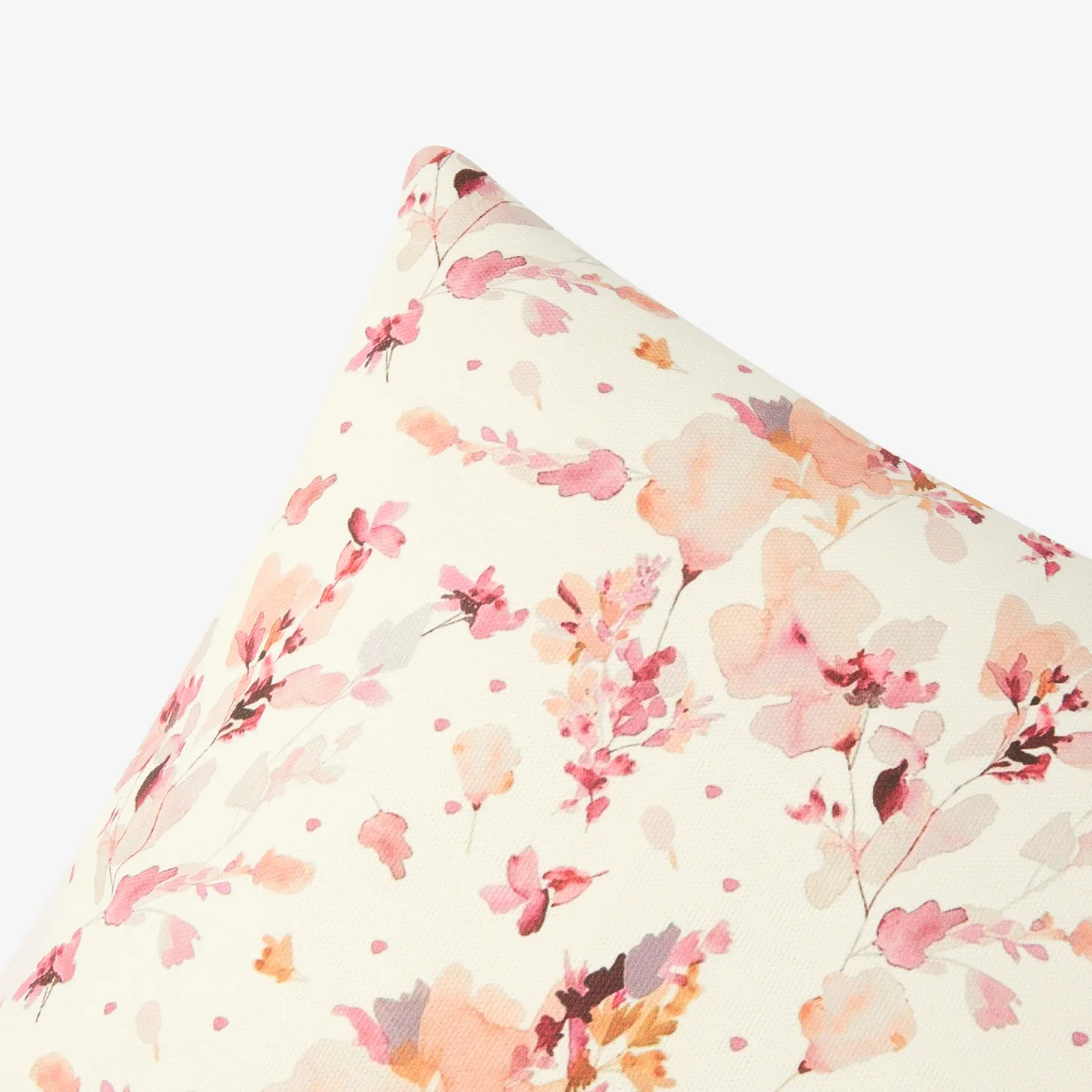 Funda de cojín de algodón cuadrada rosa Florisa 45x45cm
