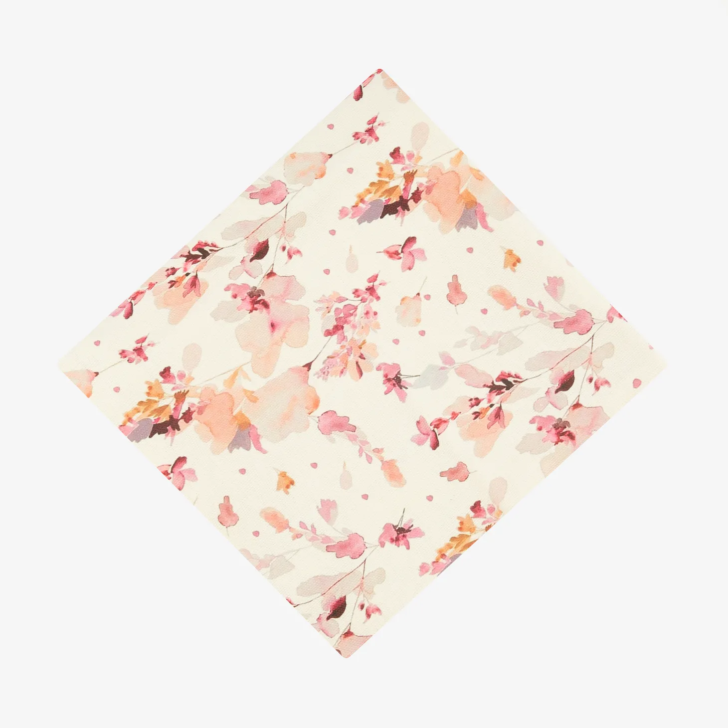 Funda de cojín de algodón cuadrada rosa Florisa 45x45cm