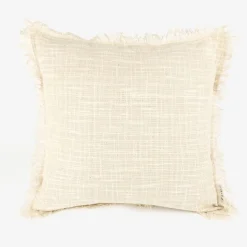 Funda de cojín de algodón con flecos Cuzco 45x45cm