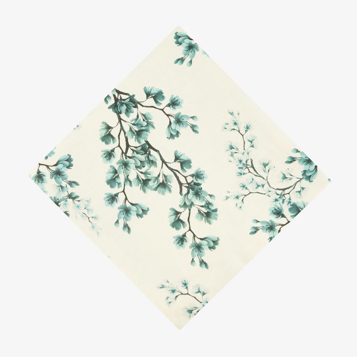 Funda de cojín de algodón cuadrada azul Bluira 45x45cm