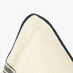 Funda de cojín de algodón con rayas azules Niza 30x45cm