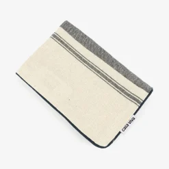 Funda de cojín de algodón con rayas azules Niza 30x45cm