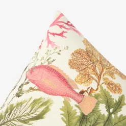 Funda de cojín de algodón cuadrada Coralia 45x45cm