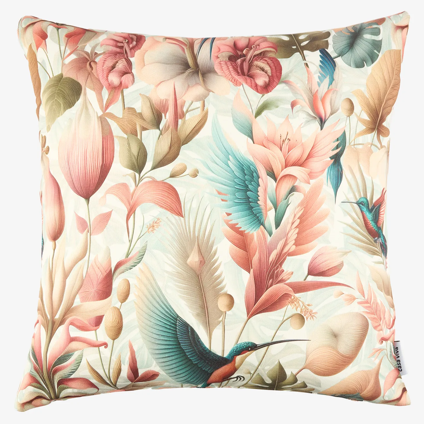 Funda de cojín de algodón Peonia 45x45cm