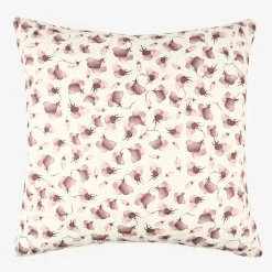 Funda de cojín de algodón rosa Amapola 45x45cm