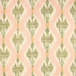 Funda de cojín de algodón rosa claro Ikat 45x45cm