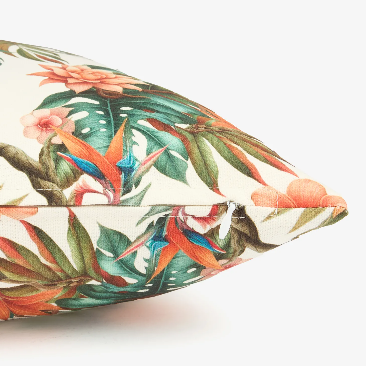 Funda de cojín de algodón Tropical 45x45cm