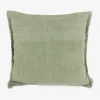 Funda de cojín de algodón verde Frida 45x45cm