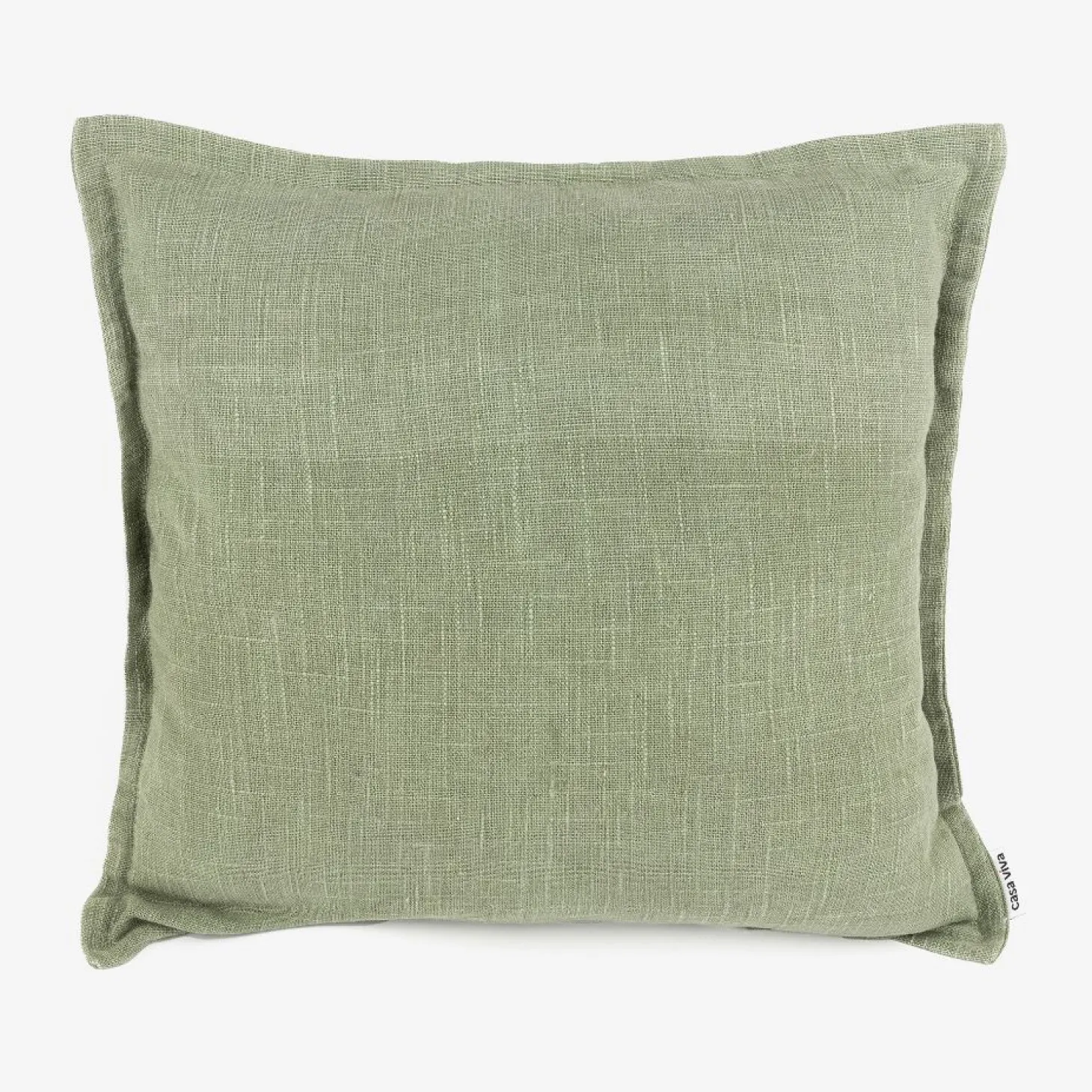 Funda de cojín de algodón verde Frida 45x45cm