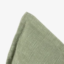 Funda de cojín de algodón verde Frida 45x45cm