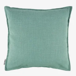 Funda de cojín de algodón verde Frida 45x45cm