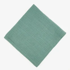 Funda de cojín de algodón verde Frida 45x45cm