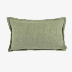 Funda de cojín de algodón verde Frida 30x45cm
