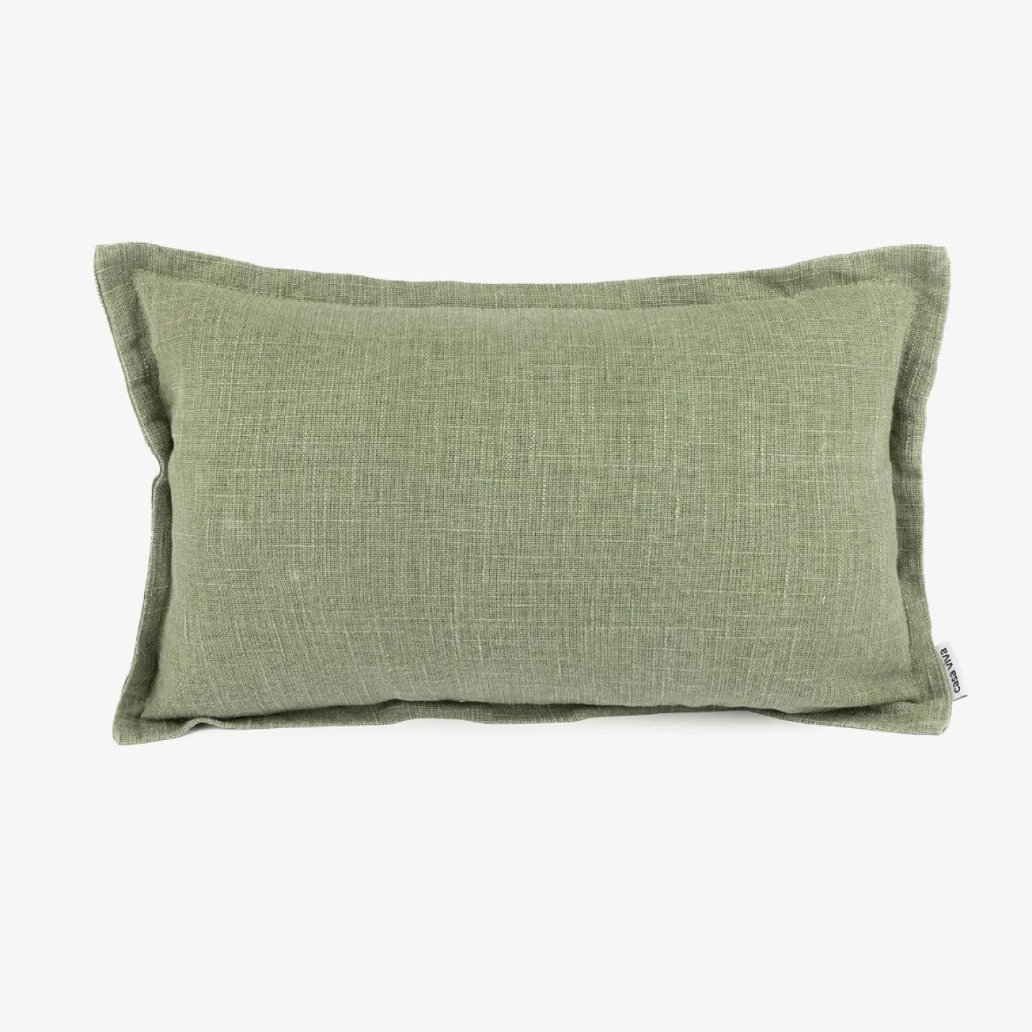 Funda de cojín de algodón verde Frida 30x45cm