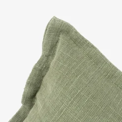 Funda de cojín de algodón verde Frida 30x45cm