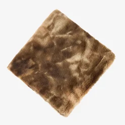 Funda de cojín de franela marrón Yakutia 45x45cm