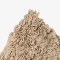 Funda de cojín de pelo beige 45x45cm