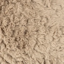 Funda de cojín de pelo beige 45x45cm