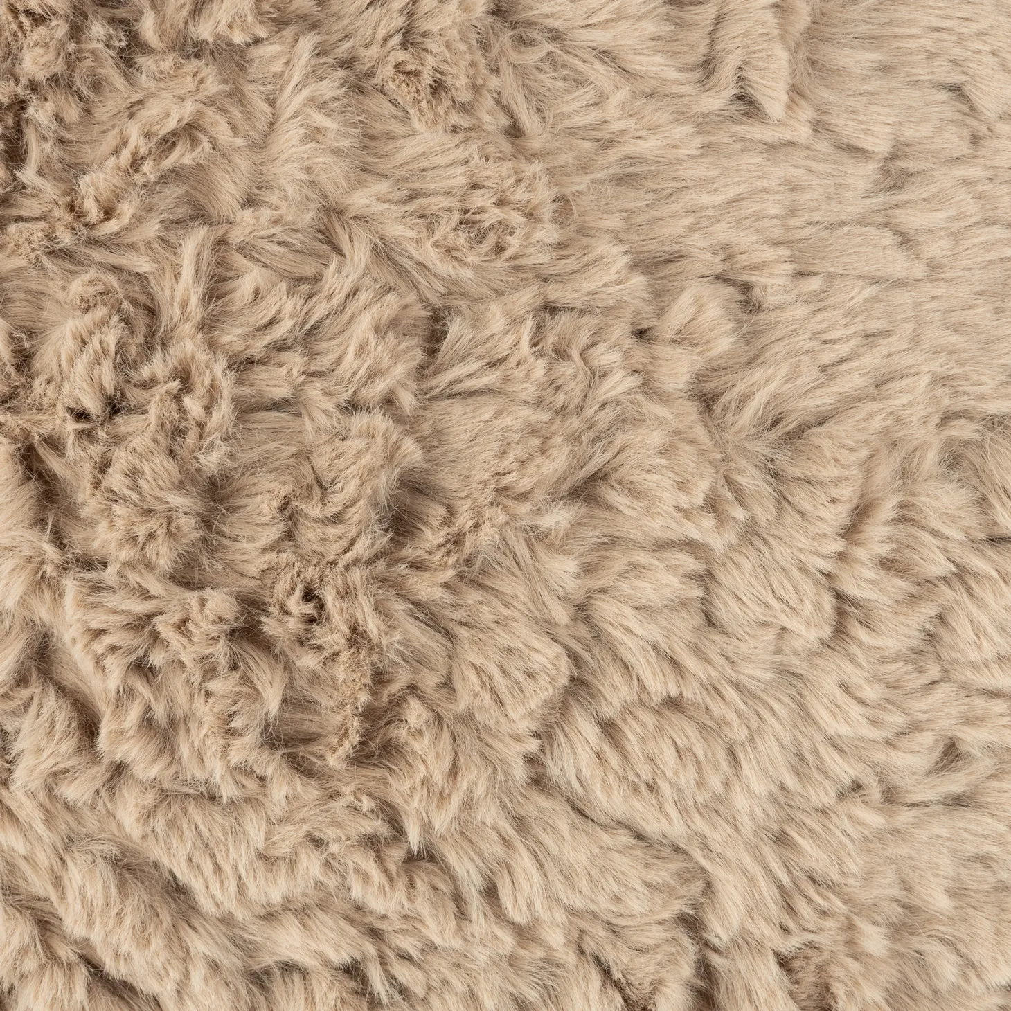 Funda de cojín de pelo beige 45x45cm