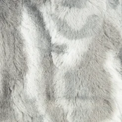 Funda de cojín de pelo gris 45x45cm