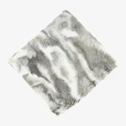 Funda de cojín de pelo gris 45x45cm