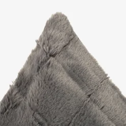 Funda de cojín de pelo suave gris Nuuk 45x45cm