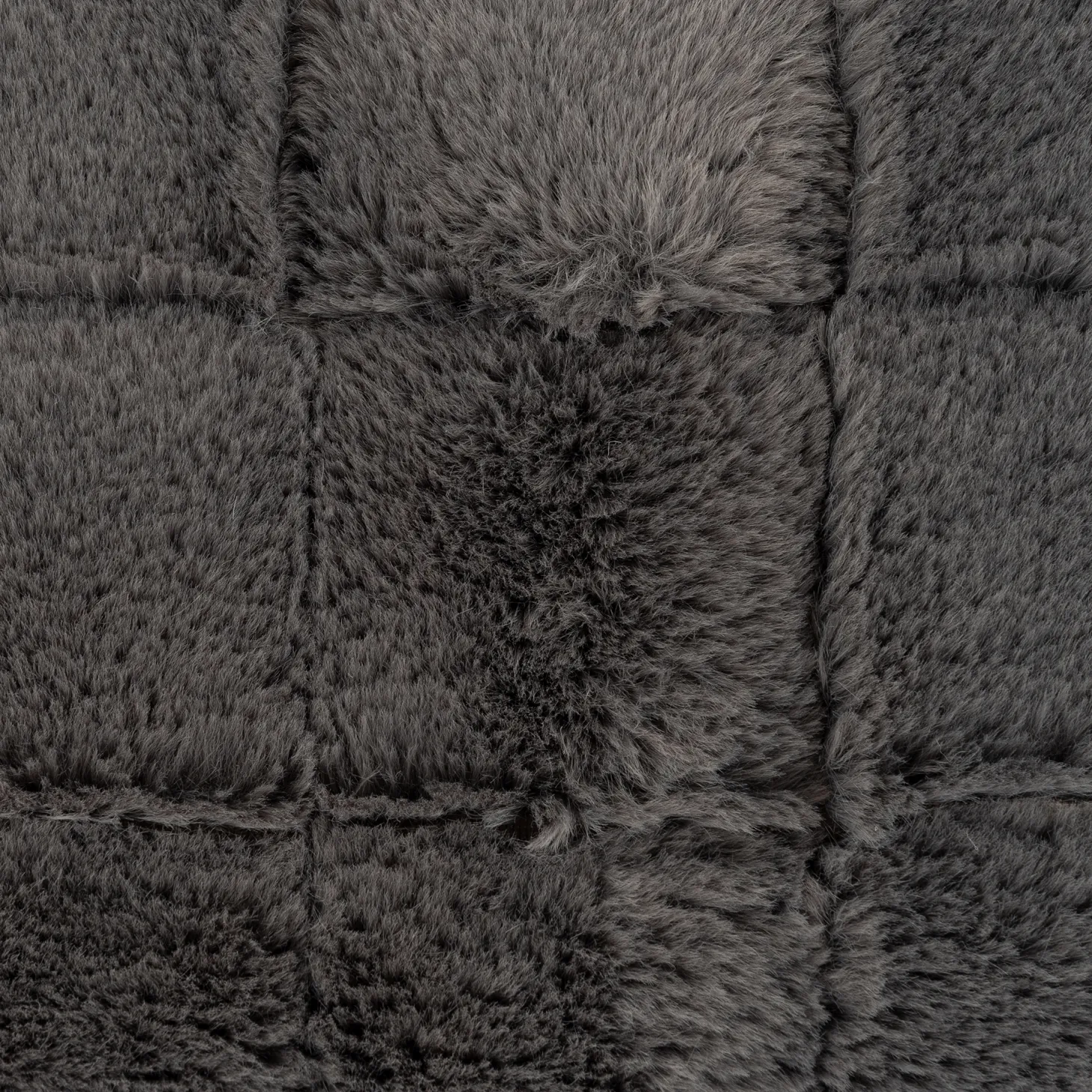 Funda de cojín de pelo suave gris Nuuk 45x45cm