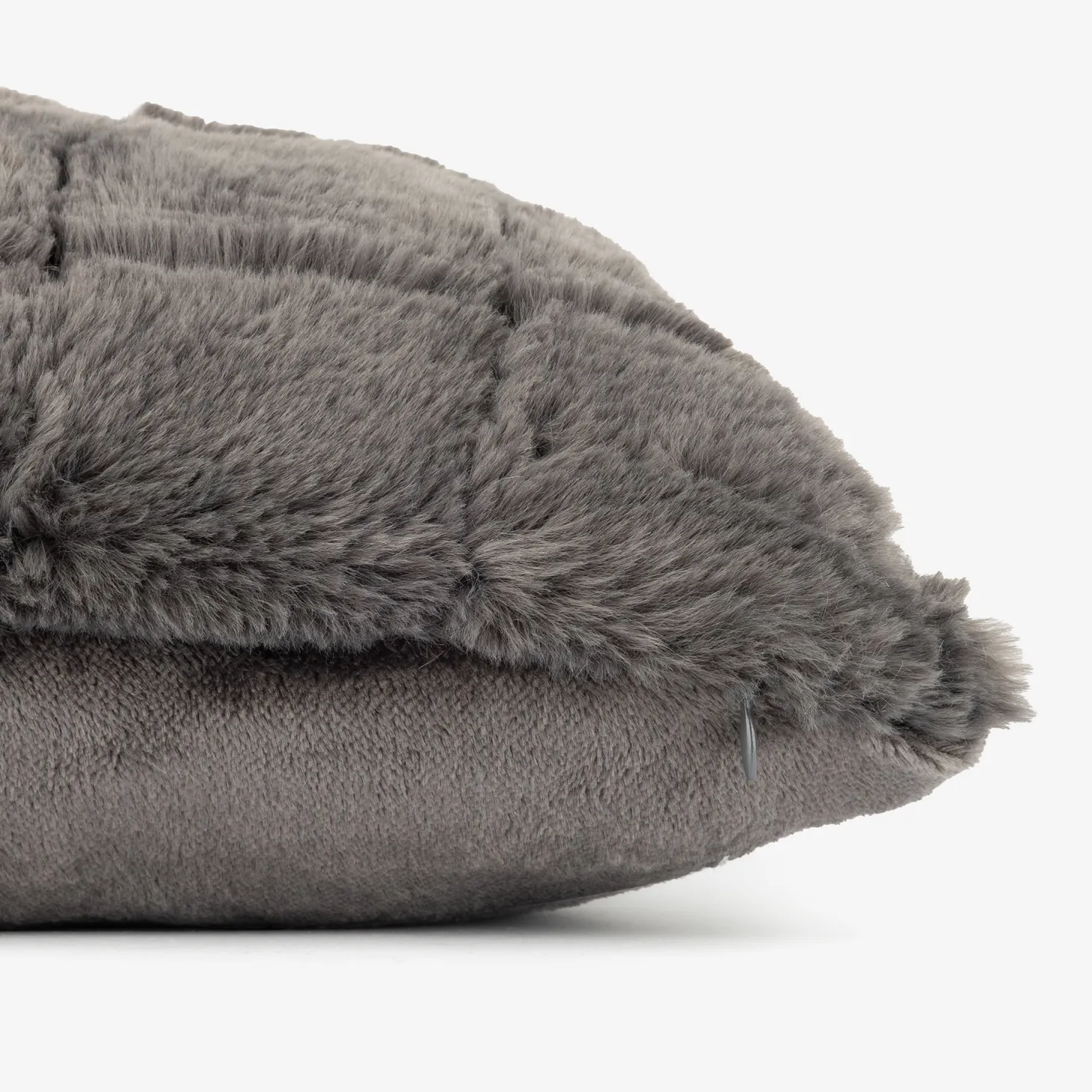 Funda de cojín de pelo suave gris Nuuk 45x45cm