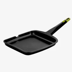 Grill liso de aluminio fundido antiadherente apto para inducción Foodie 28x31cm - BRA