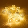 Guirnalda de luces con 10 bolas LED plateadas