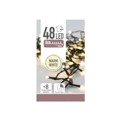 Guirnalda de luces exterior 48 LEDs luz cálida 4m