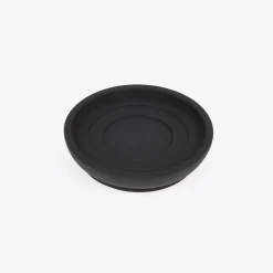 Jabonera negra de poliresina Carbon Ø11cm