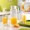 Jarra de agua de cristal con tapa Quadro 1,1L