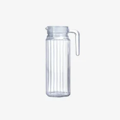 Jarra de agua de cristal con tapa Quadro 1,1L