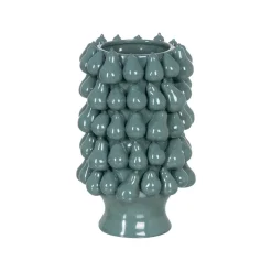 Jarrón de cerámica azul Peras 26,70x26,70x40cm