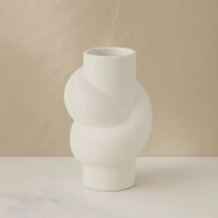 Jarrón de cerámica blanco Naia 20cm
