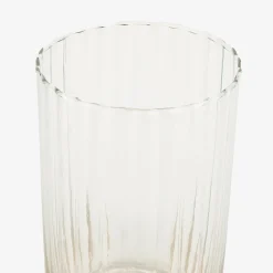 Jarrón de cristal transparente Brais Ø13x22cm