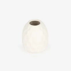 Jarrón de gres blanco Simón Ø9x10cm