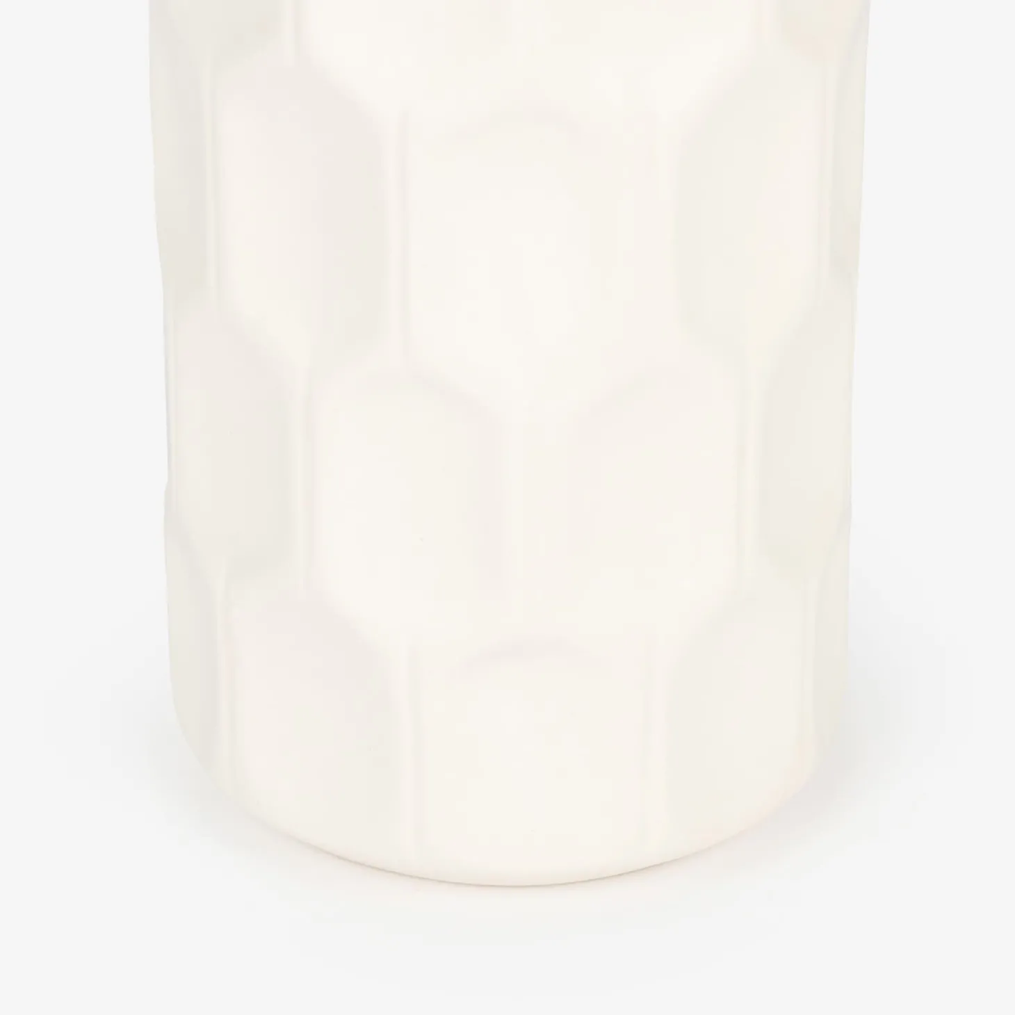 Jarrón de gres blanco Simón Ø9x31cm