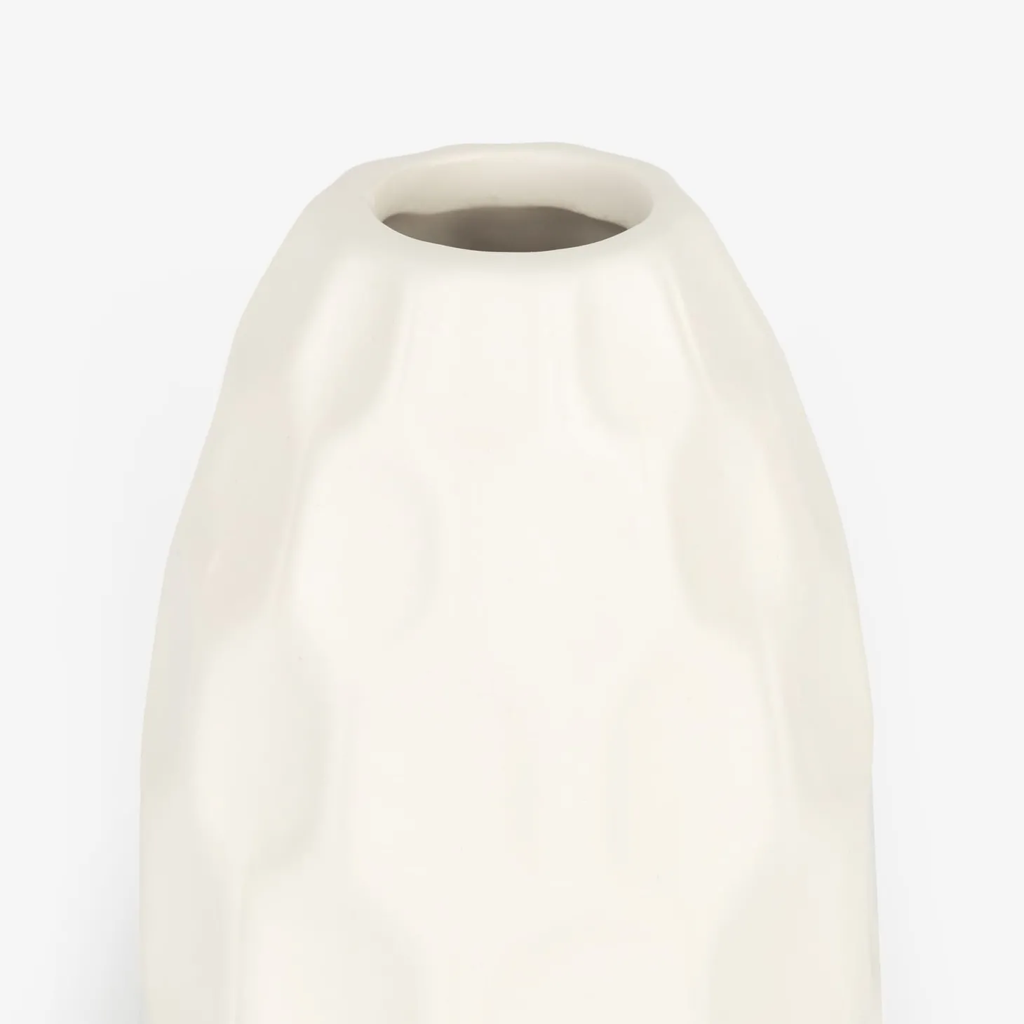 Jarrón de gres blanco Simón Ø9x19cm