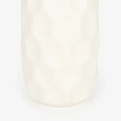 Jarrón de gres blanco Simón Ø9x19cm