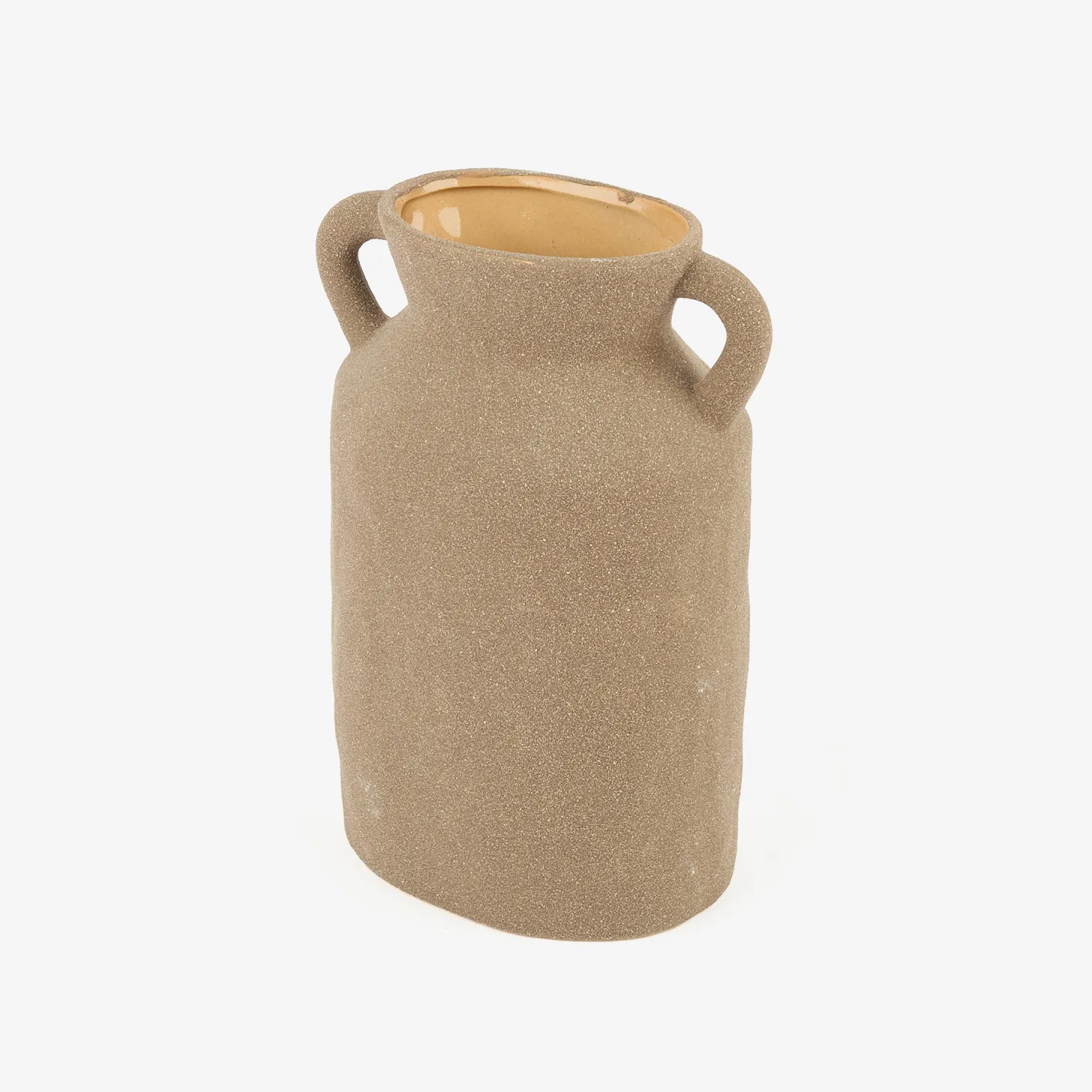 Jarrón de porcelana con asas topo Baru 14,5x9,5x21,3cm