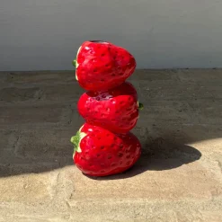Jarrón rojo Fresa Ø11x20cm
